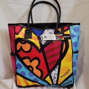 NWT Signed Britto Tote Bag